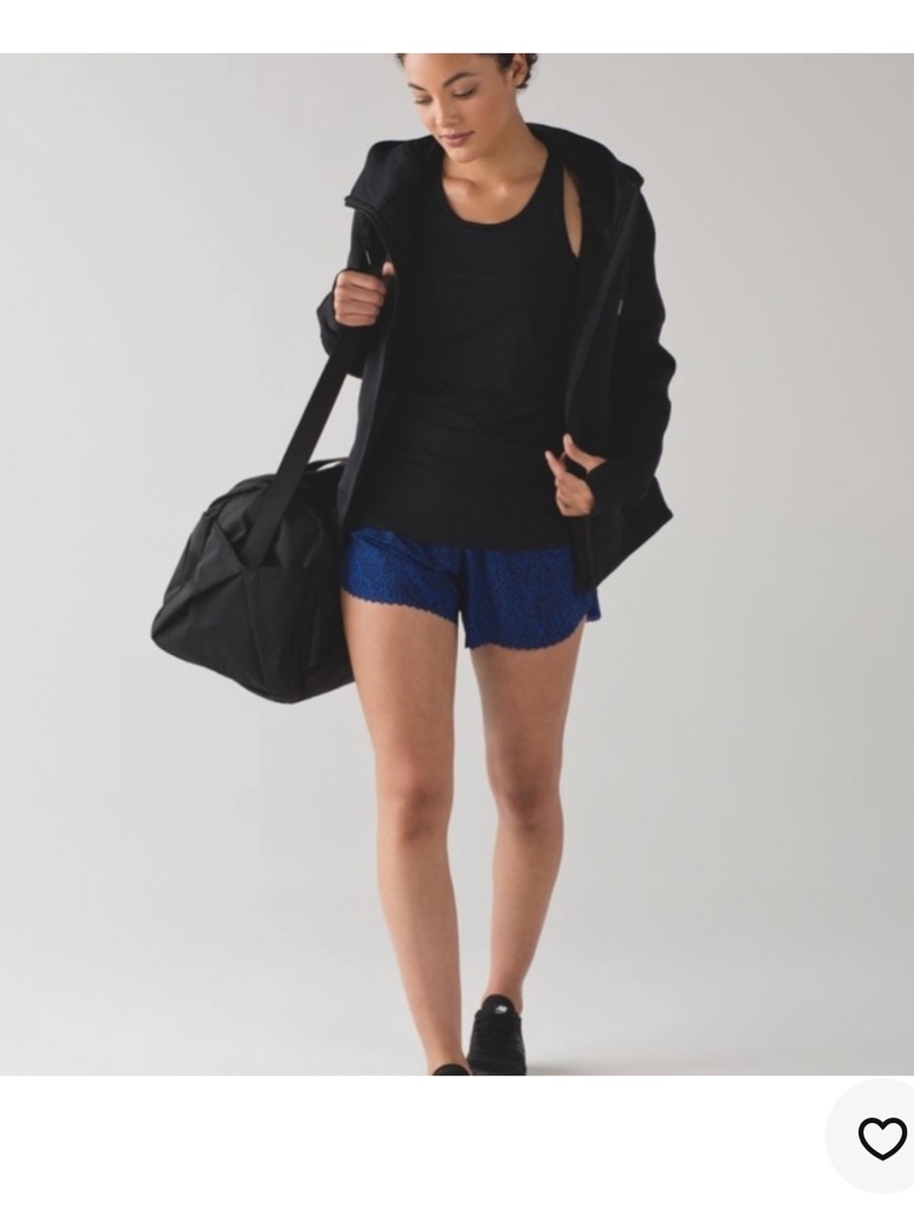 lululemon Hot Hit Short Circuit Women's Athletic Shorts Blue & Black Like New
